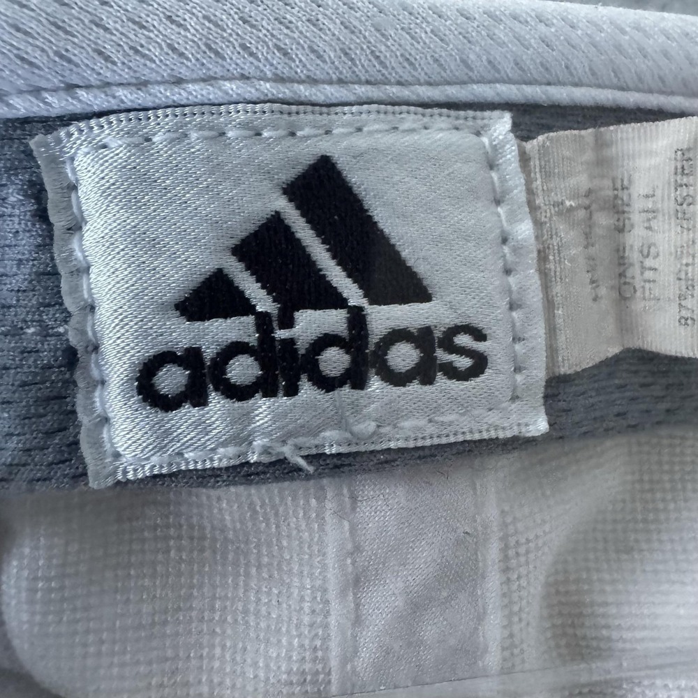 Adidas Hat Cap Strap Back White Logo One Size Fits All Mens Twill Performance - Picture 9 of 10